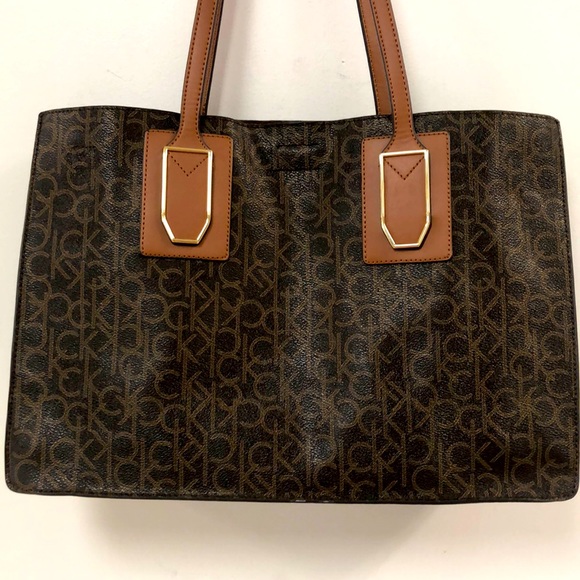 CK Unlined Monogram East/West Boxed Tote - Picture 1 of 13